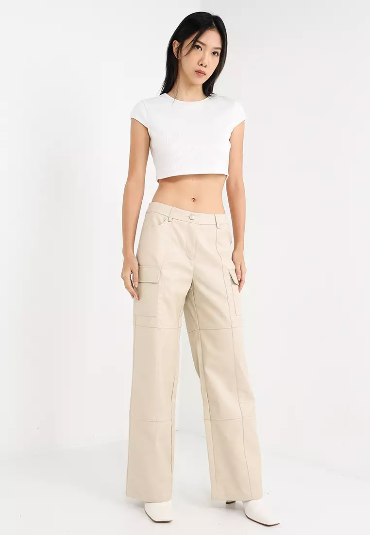 Walk On The Wild Side PU Cargo Pants