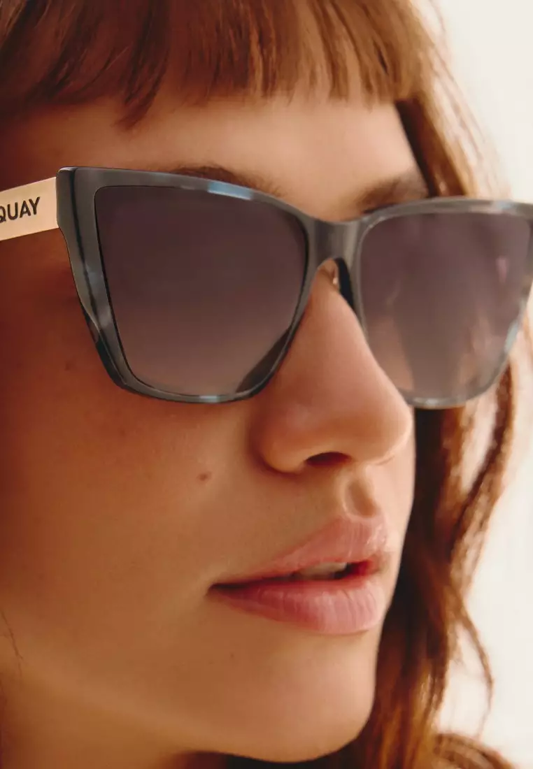 QUAY Call The Shots Remixed Sunglasses - Storm Tort/Smoke Taupe