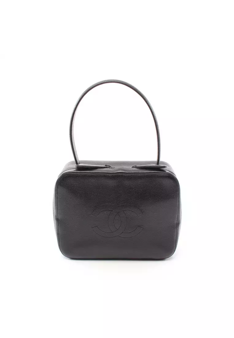 Chanel Pre-loved CHANEL coco mark Handbag leather black black hardware 2023, Buy Chanel Online