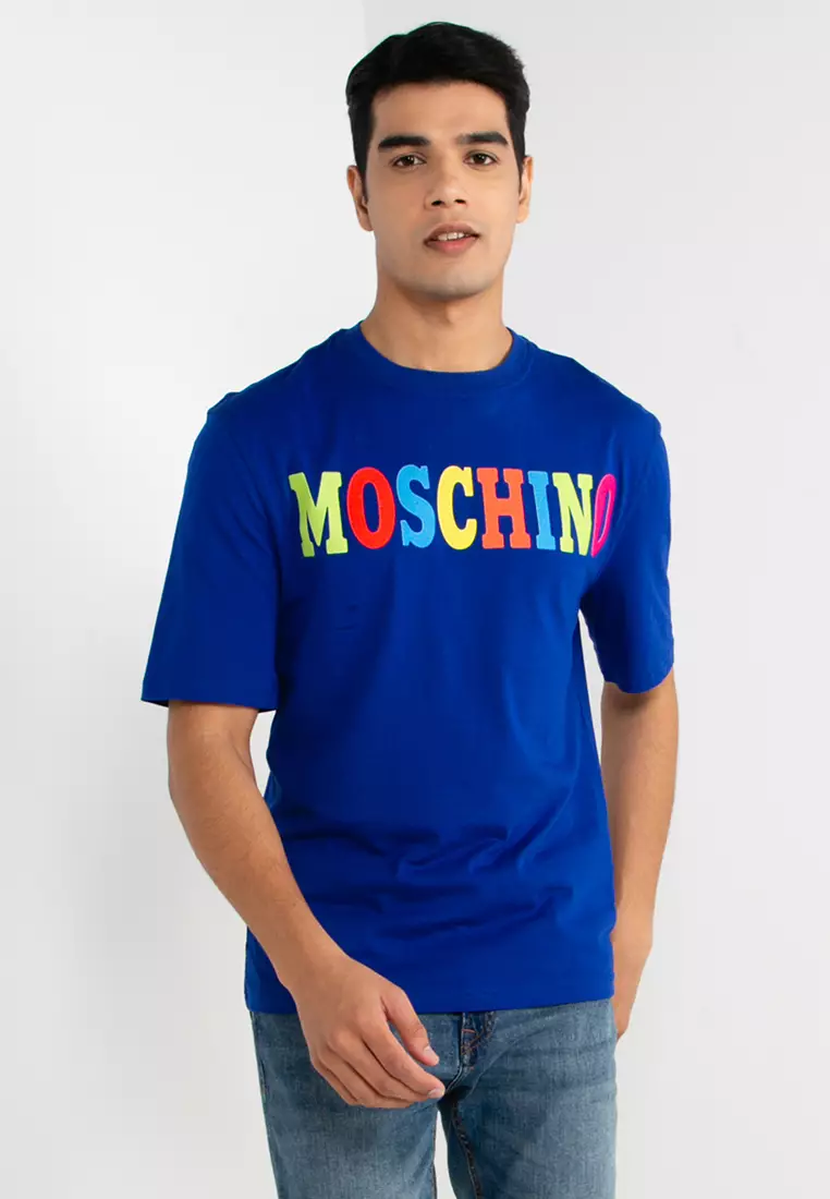 Buy MOSCHINO Logo Print Crew Neck T-Shirt (zt) 2024 Online | ZALORA ...