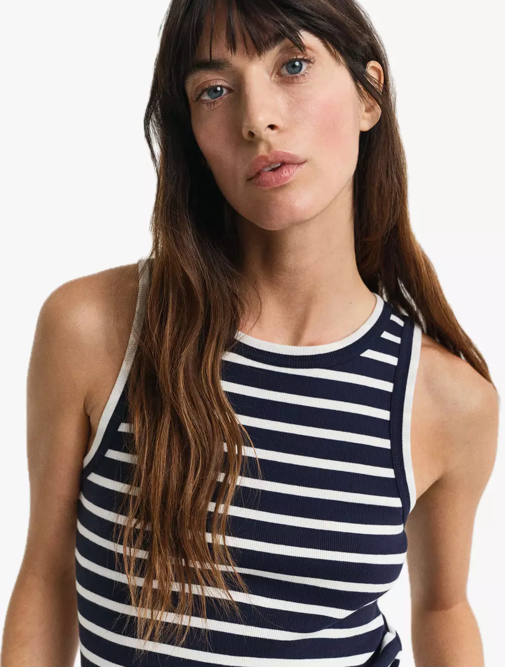 GANT - Pakaian Wanita - Striped Tank Top - Evening Blue