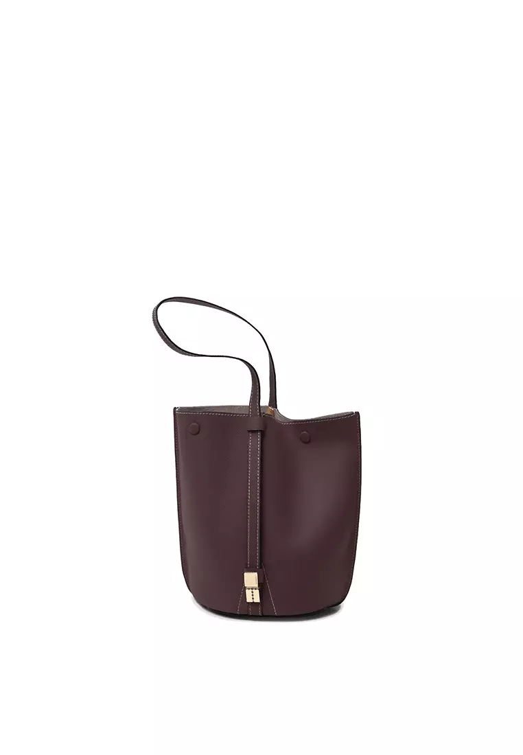 ORUKAMI Flat Hook Convertible Bucket Tote Small - Cacao