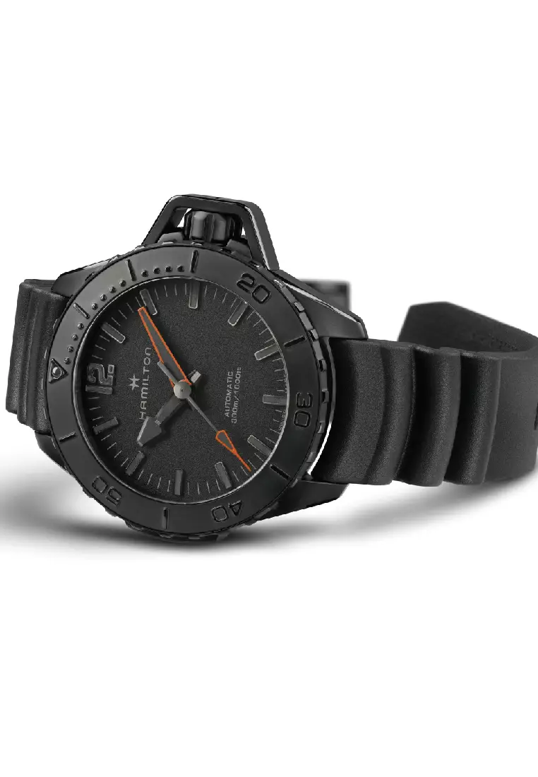 Buy Hamilton Hamilton Khaki Navy Frogman Automatic Rubber Strap ...