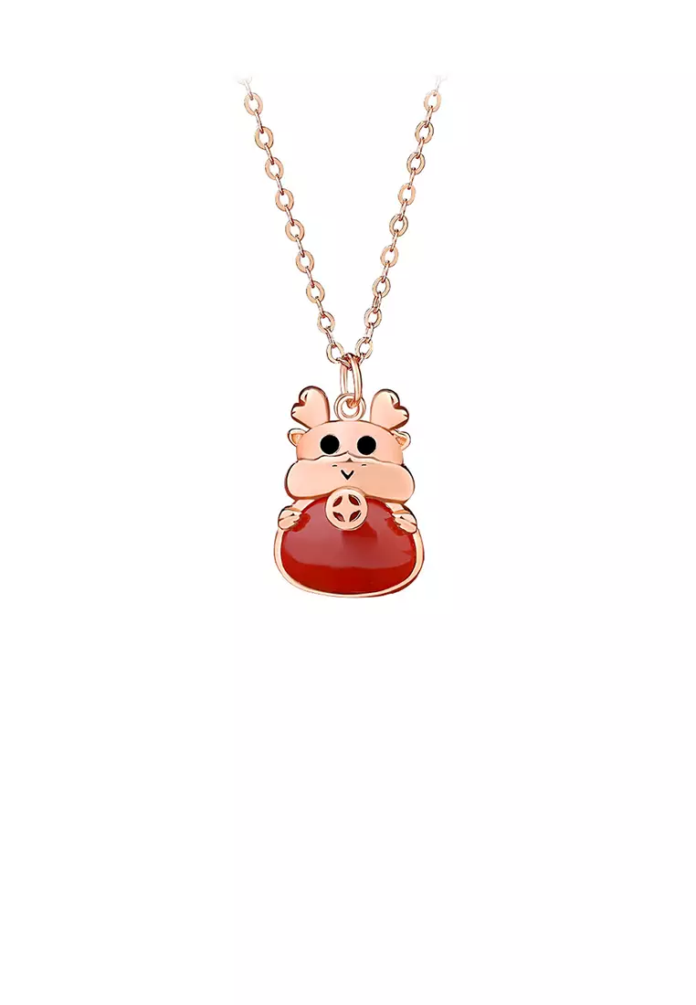 Chinese red necklace on sale