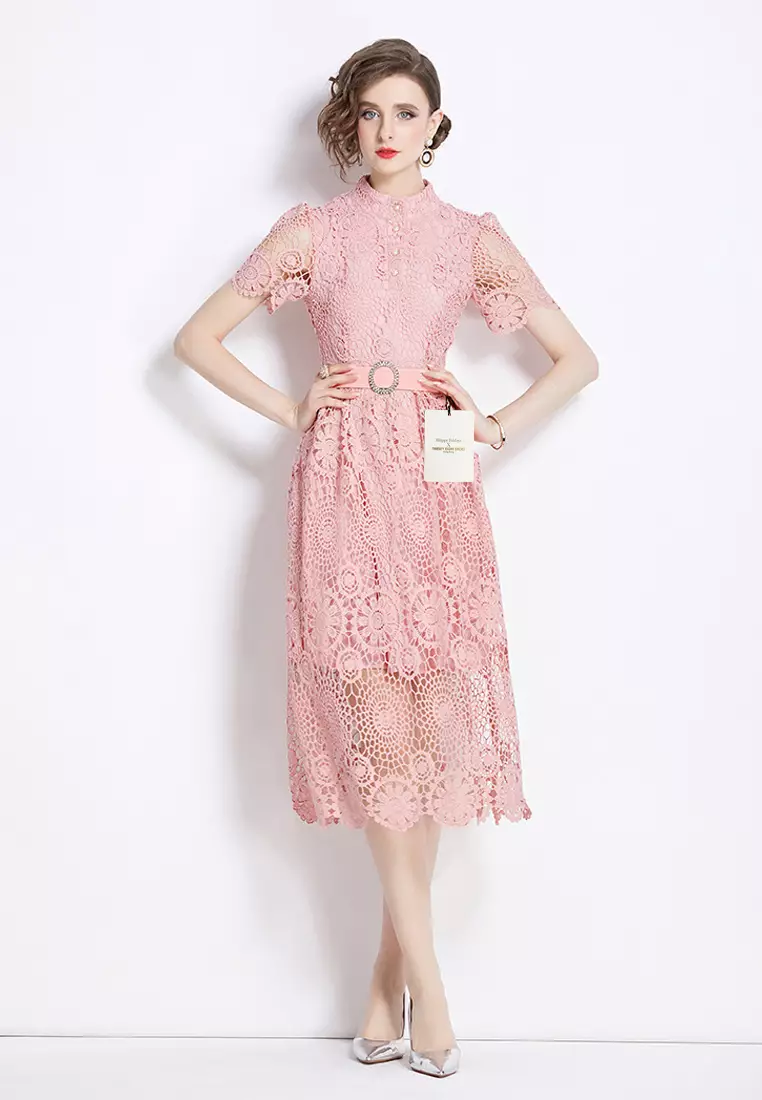 Lace dress collar shop