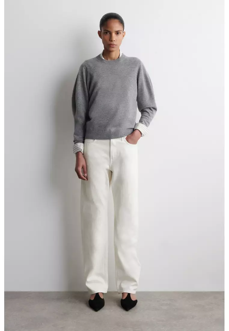 BALLOON-SLEEVE MERINO WOOL JUMPER