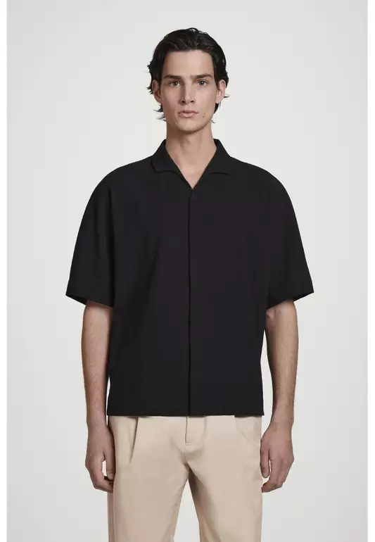 CRINKLED-COTTON SHIRT