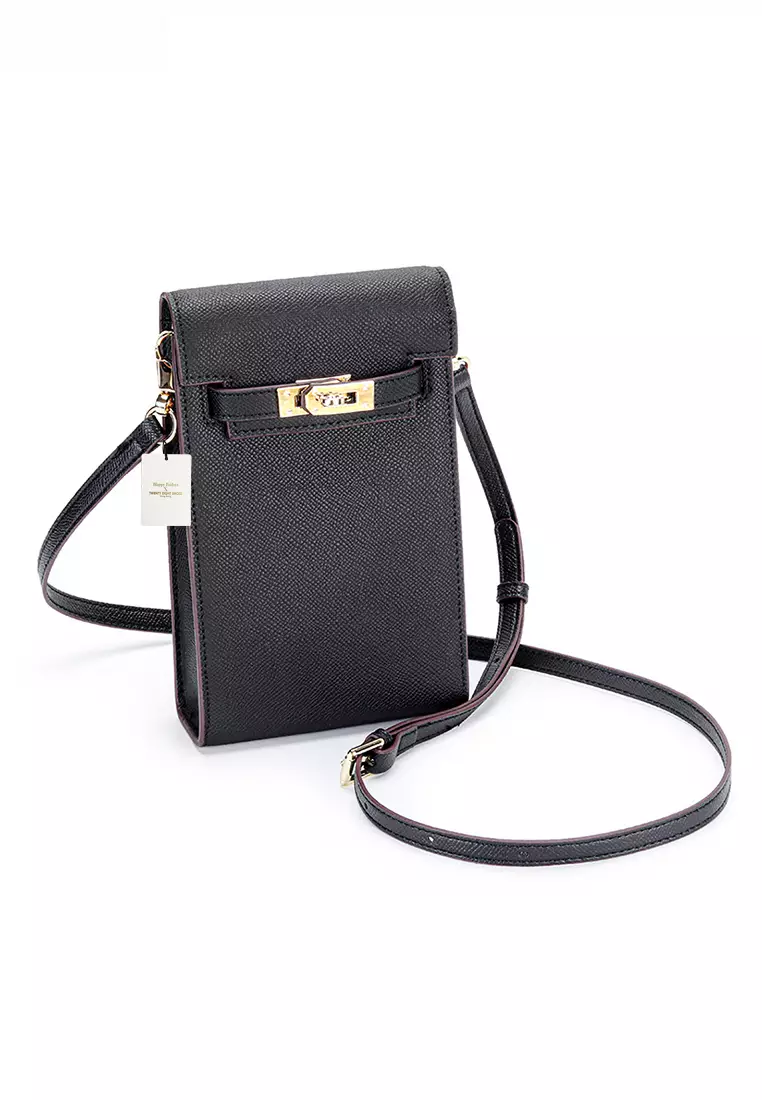 Genuine Calf Leather Metal Buckle Mobile Shoulder Bag JW YT-6764