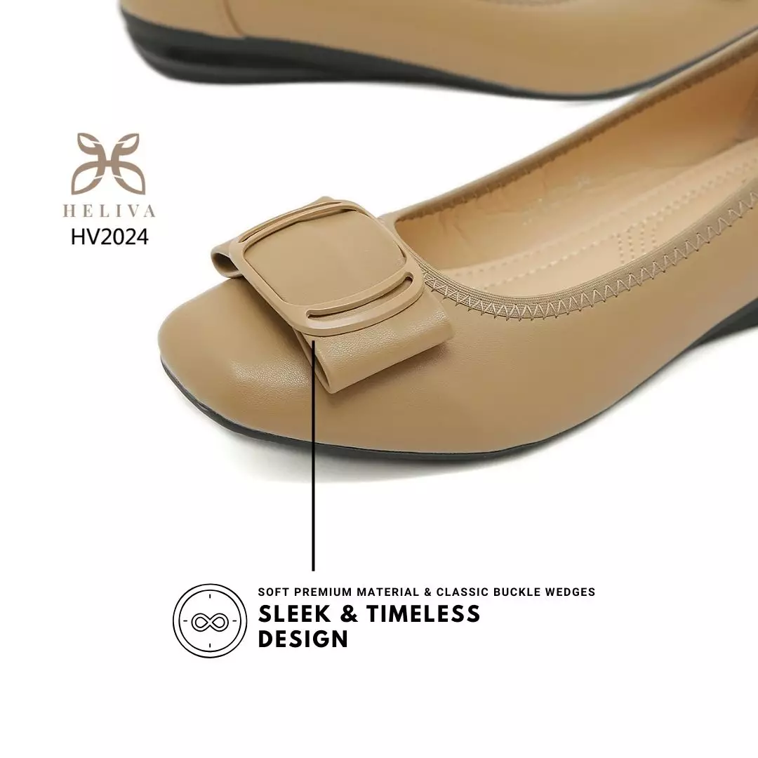Heliva Hebe Loafer Slip On Shoes Square Toe Sol 2cm HV2024