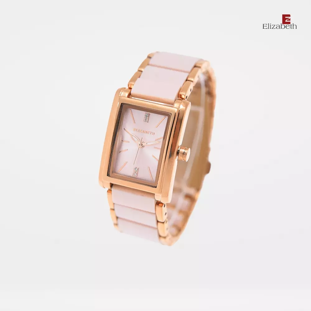 Jam Tangan Wanita - Elizabeth | Marble Strap 2201-0919 | Marble Pink