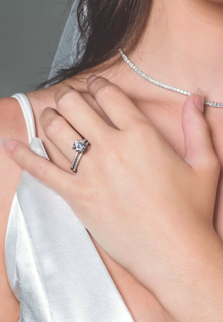 Buy GEORGINI GEORGINI ICONIC BRIDAL FRANCESCA RING SILVER 2023
