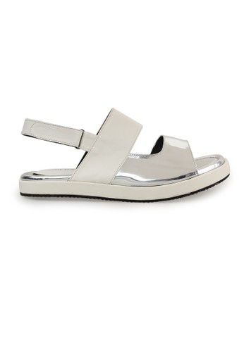 Cote d'Azur Scala Silver Flat Sandals