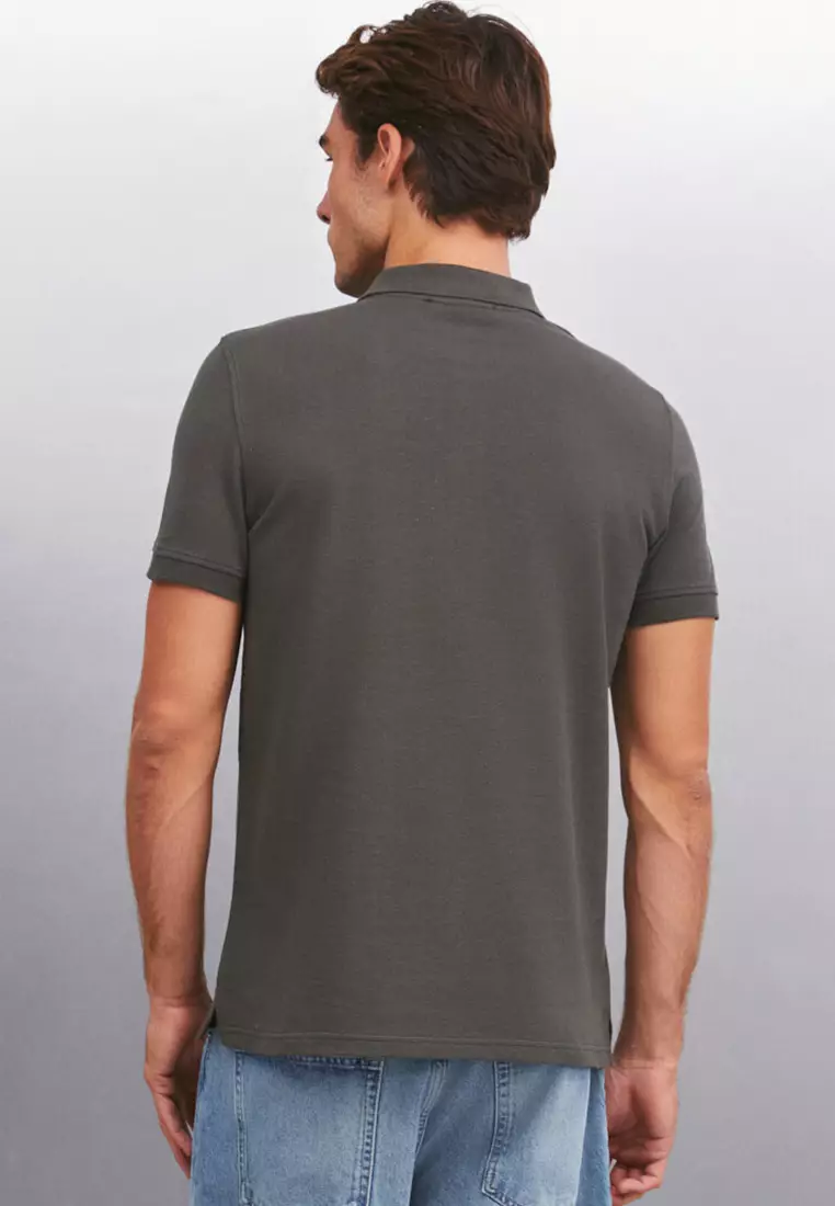 Short Sleeve Regular Fit Polo Collar Shirt