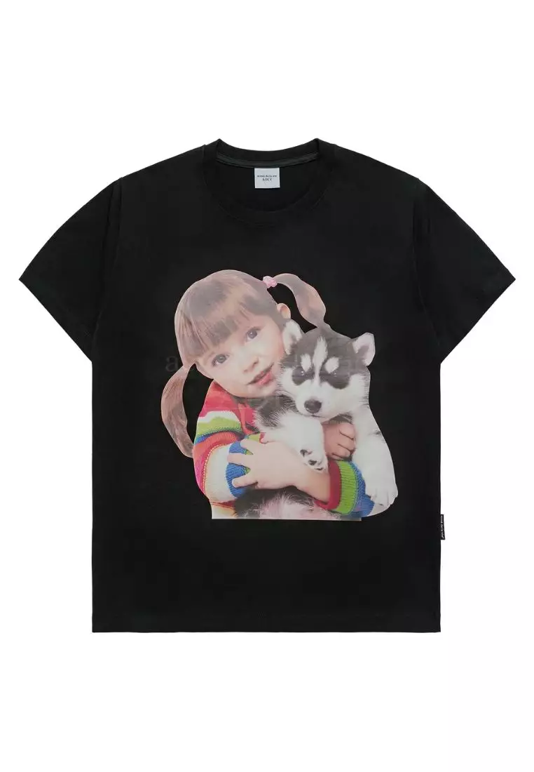 Jual Acme De La Vie Dog Hug Girl Baby Face Short Sleeve T