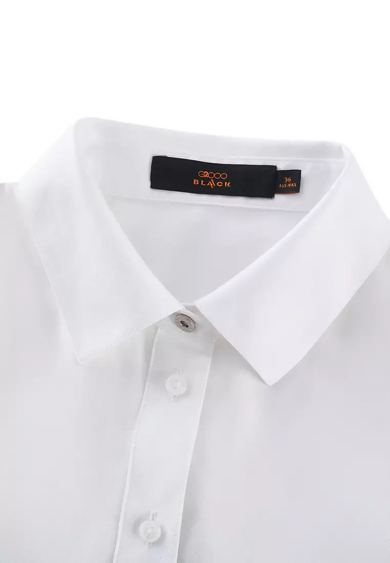 Long Sleeve Cashmere Twill Cropped Shirt