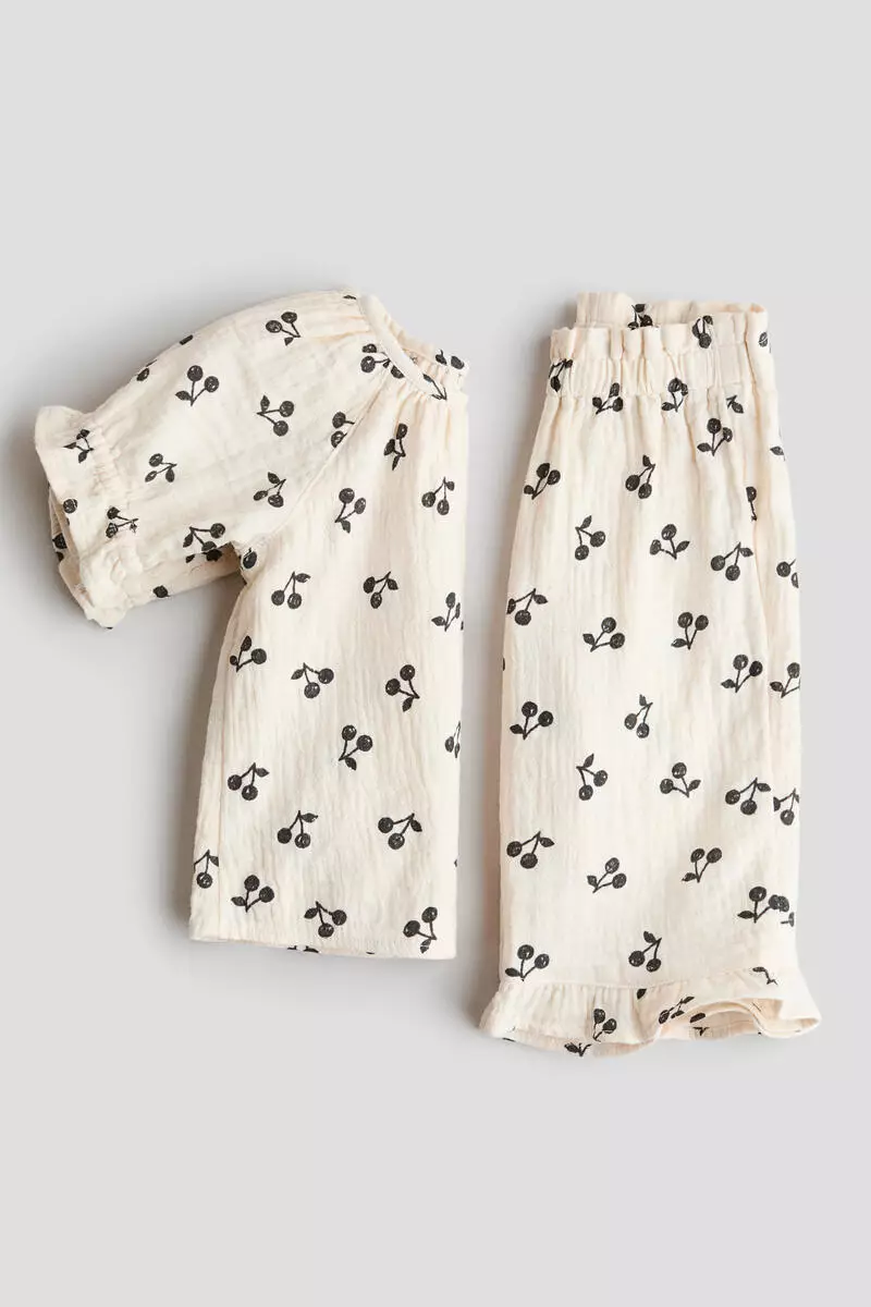 2-piece printed muslin set