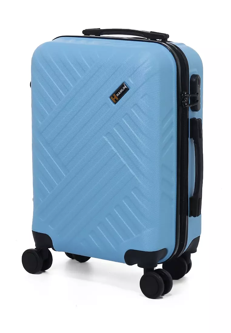 Carlton Koper Unisex Size 20 Inch Suitcase Large Compartment Material ABS+PVC Coated ORIGINAL - Light Blue