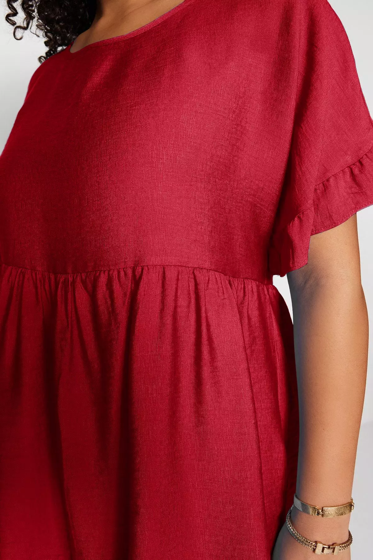 Plus Size Round Neck Blouse