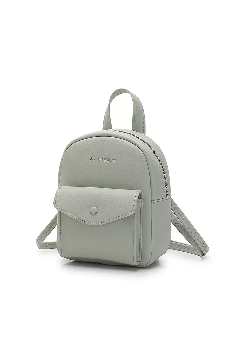 Women's 2-Way Backpack / Crossbody Bag / Sling Bag (Tas Ransel Wanita & Tas Punggung Wanita / Tas Selempang Wanita) - Hijau