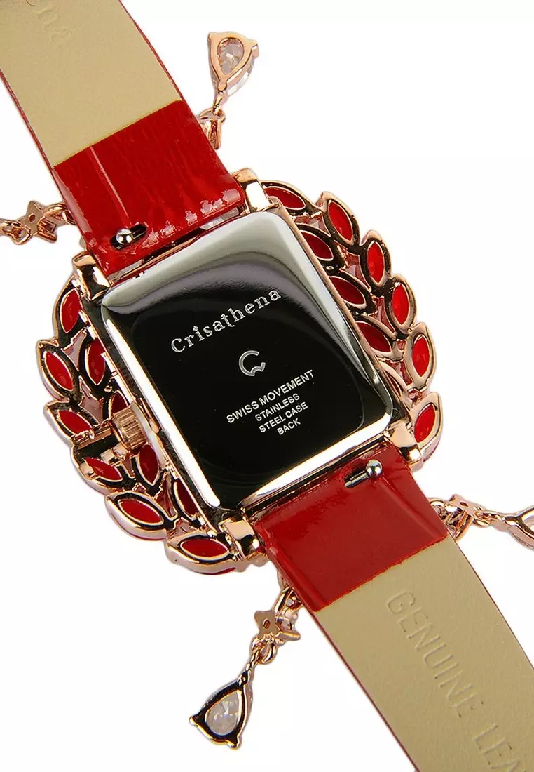【Hot Style】Crisathena Chandelier Fashion Watch in Red for Women
