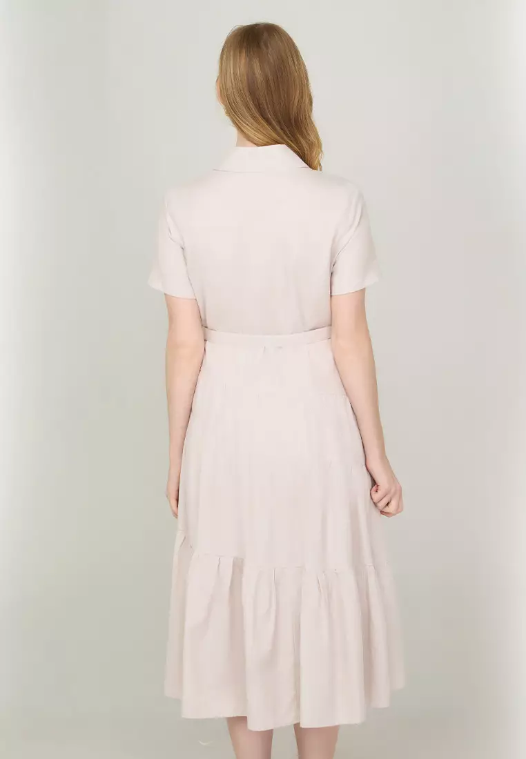 Alondra Button-down Dress with Cut Detail