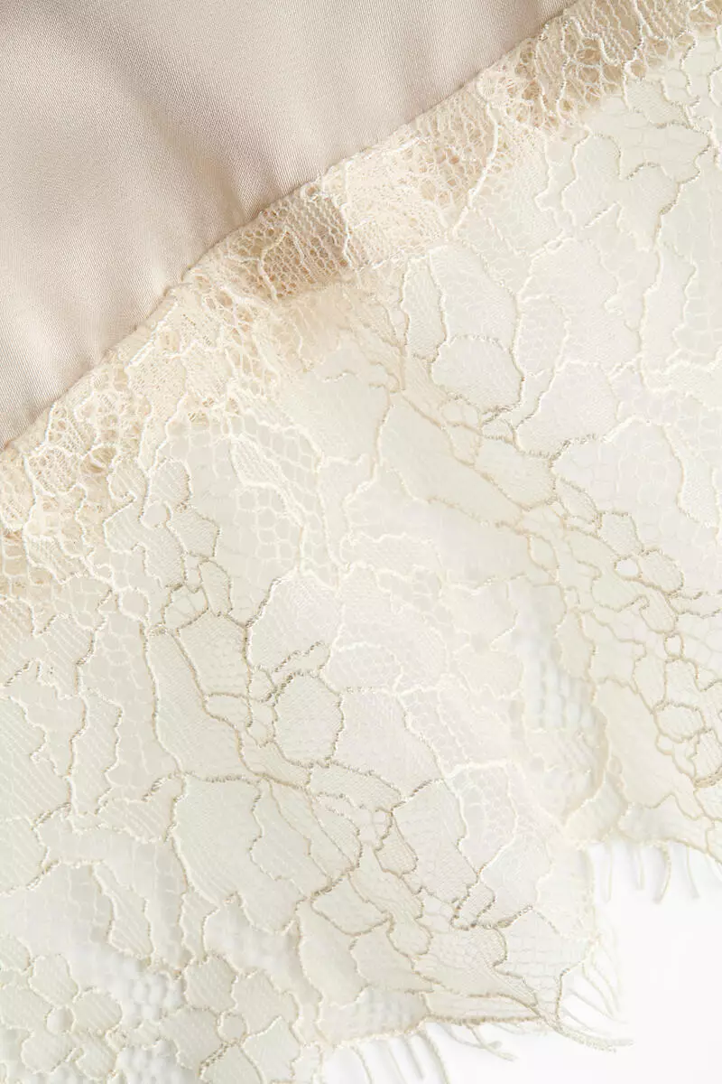 Oversized lace-trimmed shirt