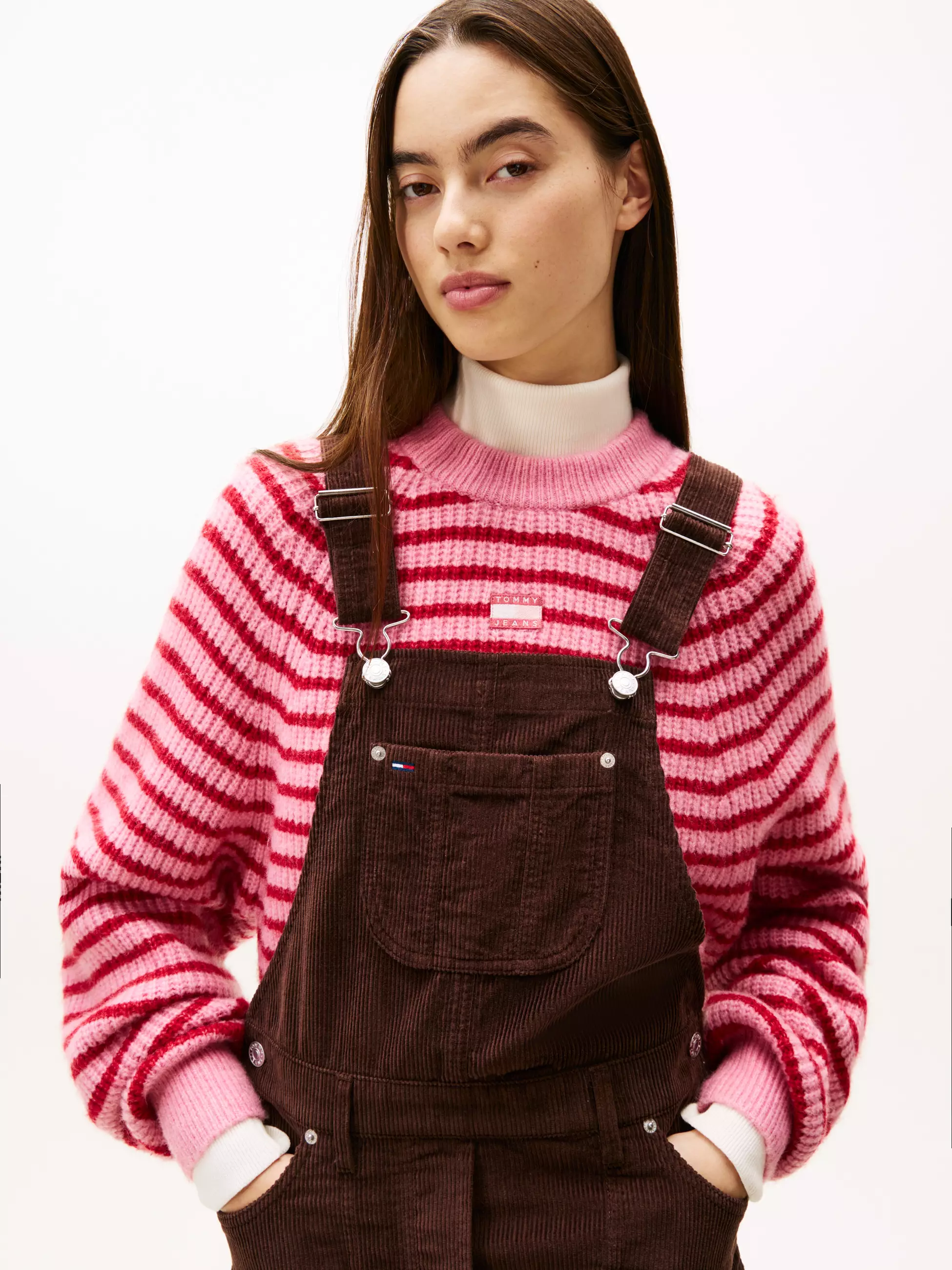 Tommy Hilfiger - Script Logo Corduroy Dungaree Dress