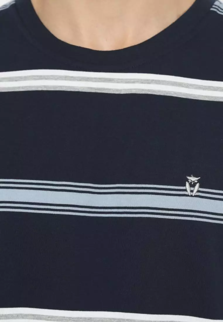 MATSUDA T Shirt Pria Kaos Stripe Motosu