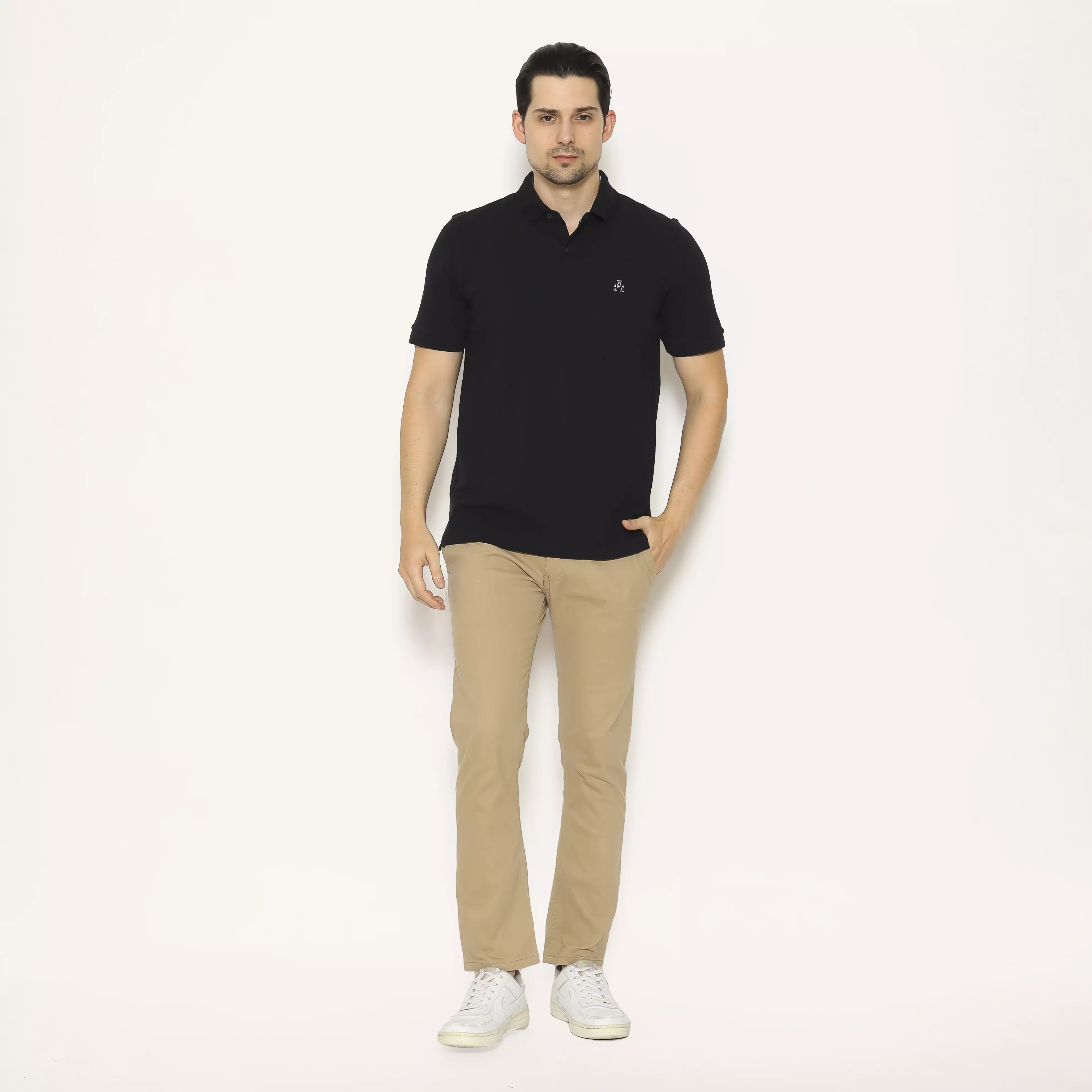 AMK Kaos POLO Solid Lengan Pendek PS ASUKA S/S Black