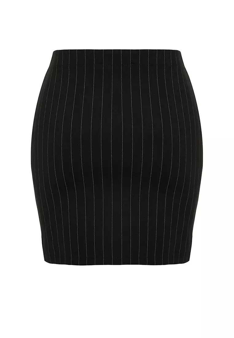 Trendyol Slit Striped Mini Skirt 2023 Buy Trendyol Online ZALORA