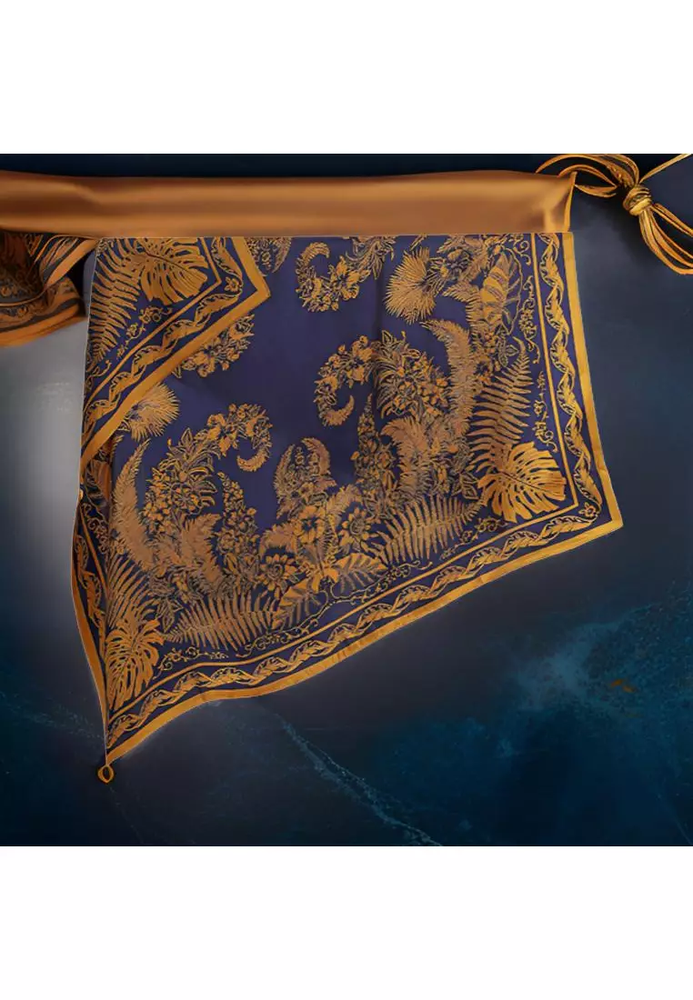 Luxury Silk Ladies' Large Scarf, Sun-Proof Crepe Satin, Premium Souvenir.