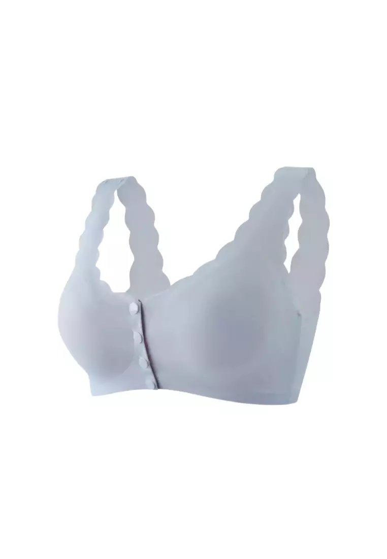 Premium Mikko Seamless Nursing Bra Paded Push Up Bra in Blue