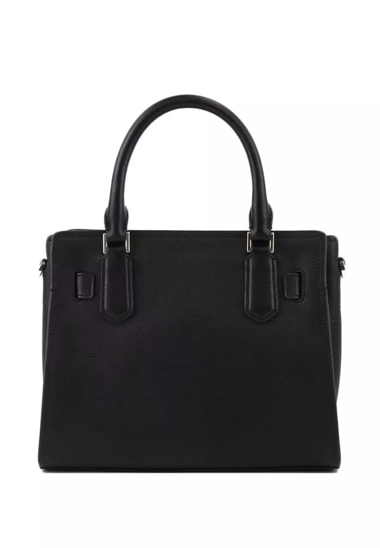Hamilton Small Satchel (Silver Hardware) - Black