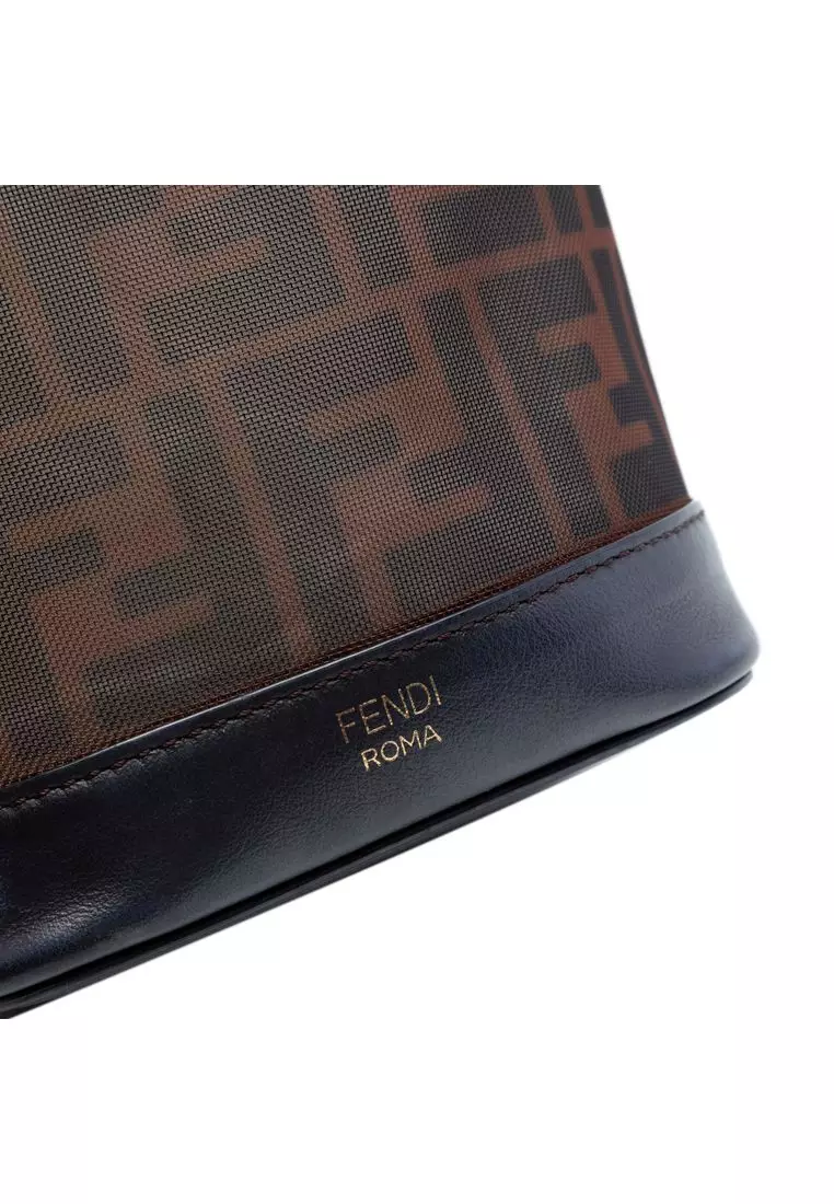 Pre-Loved Fendi Mini Zucca Mesh Mon Tresor Bucket Bag