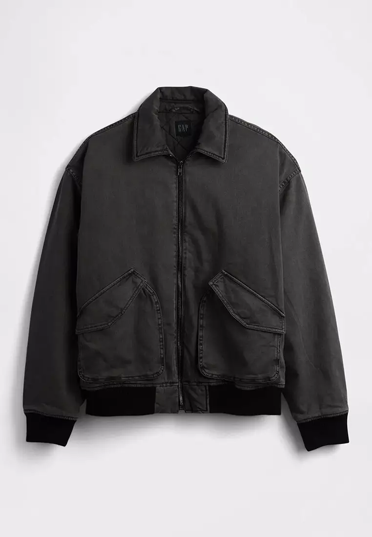 Buy GAP Washed Canvas Bomber 2026 Online | ZALORA