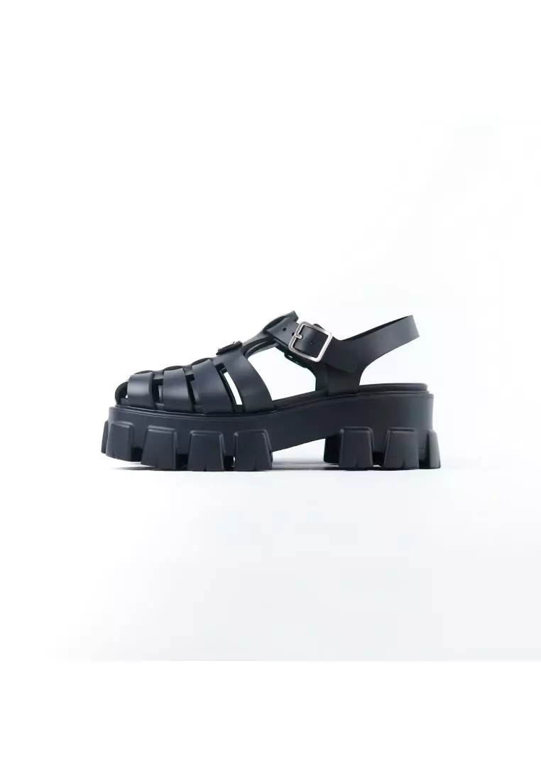 Sepatu PRADA FOAM RUBBER BLACK SNEAKER 100% ORIGINAL