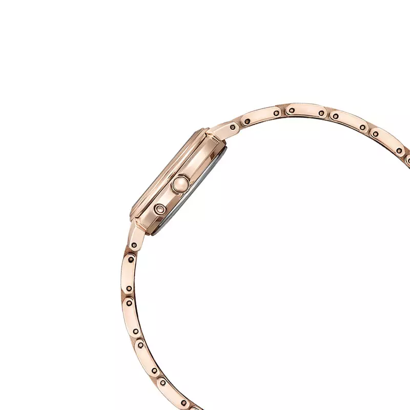 Jam Tangan Wanita Citizen xC ES9435-51A Ladies Silver Dial Rose Gold Stainless Steel Strap Gift Set (JDM)