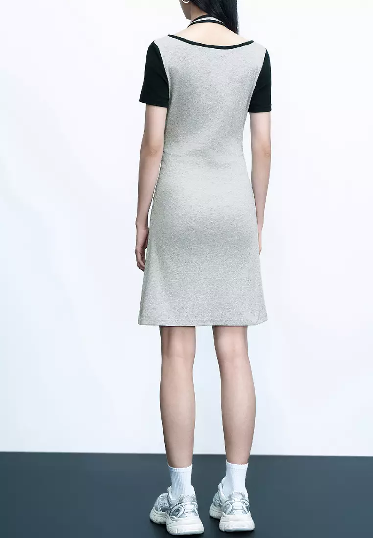 Letter Printed Skinny Dress