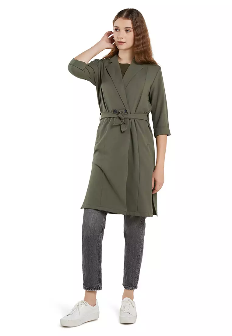 Outer Lengan Panjang Dengan Tali Pinggang C324J06