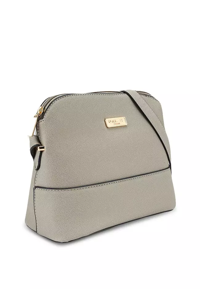 Saffiano Texture Shell Shape Sling Bag