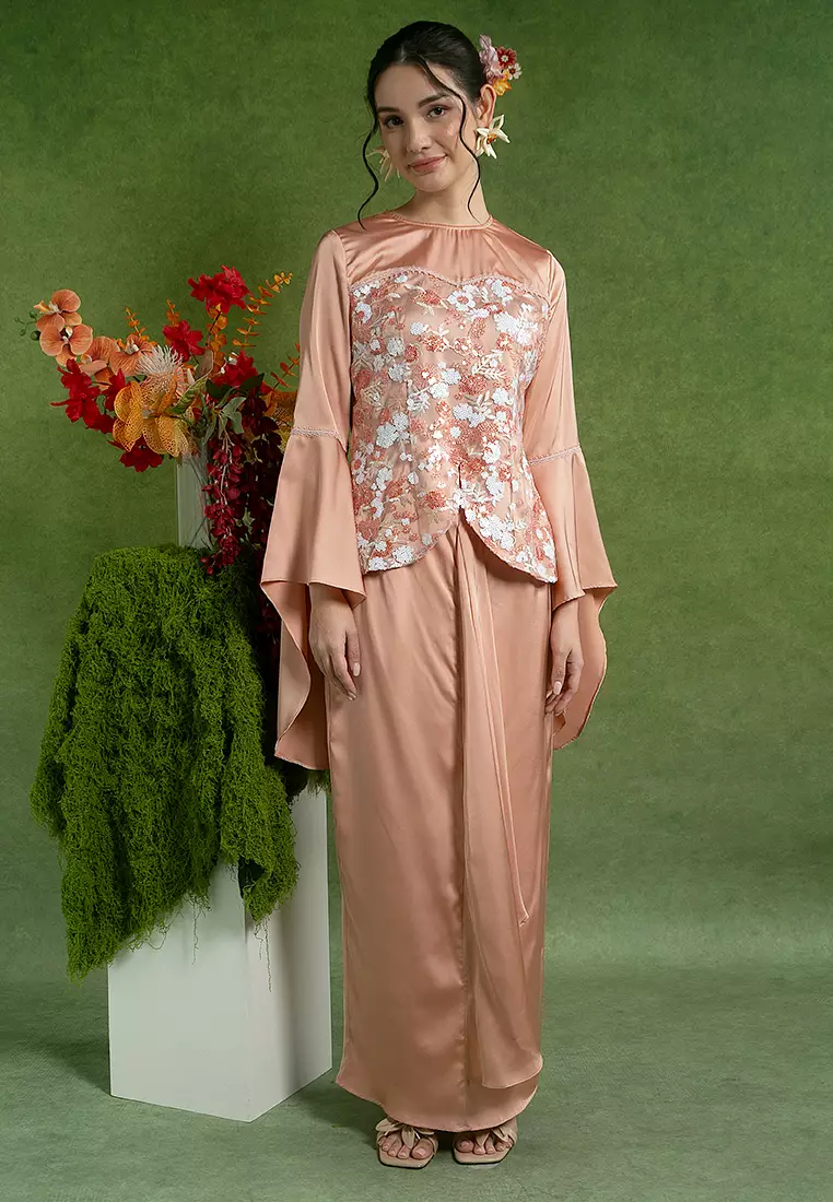 Kila Sequined Top with Skirt Set