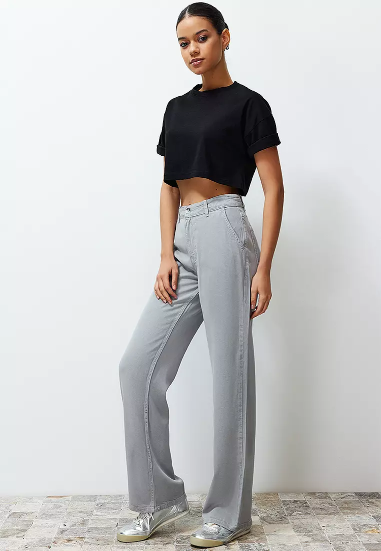 Lyocell High Waist Pants