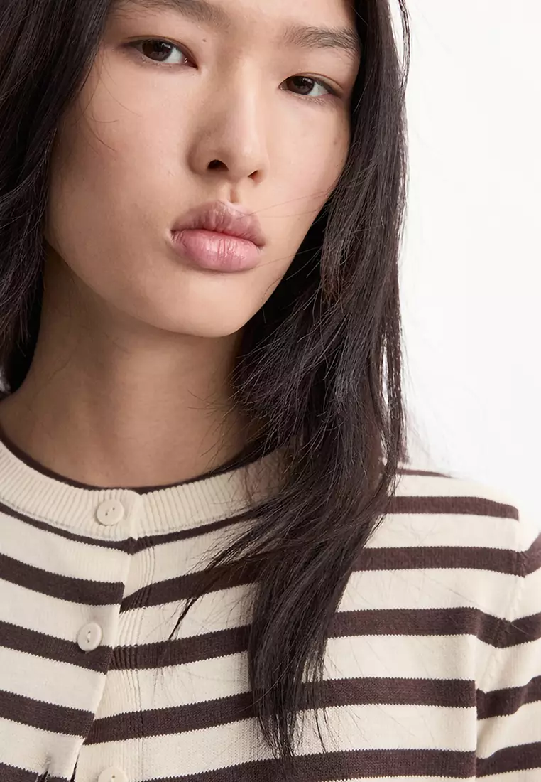 Striped Knit Cardigan