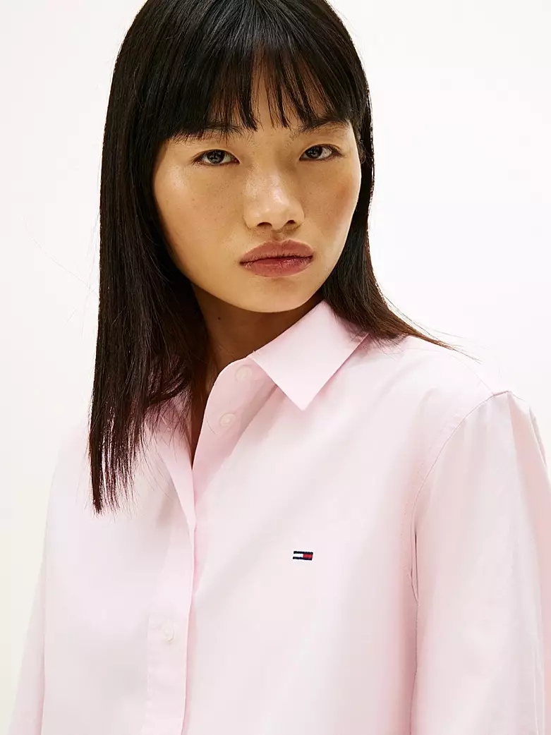 Tommy Jeans - Relaxed Fit Cropped Poplin Shirt