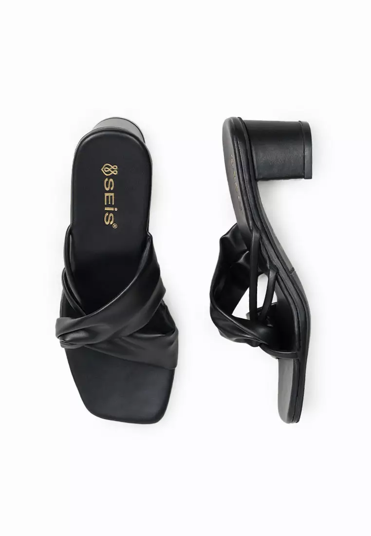Seis Elora Sandal Heels Wanita 5 Cm-BLACK