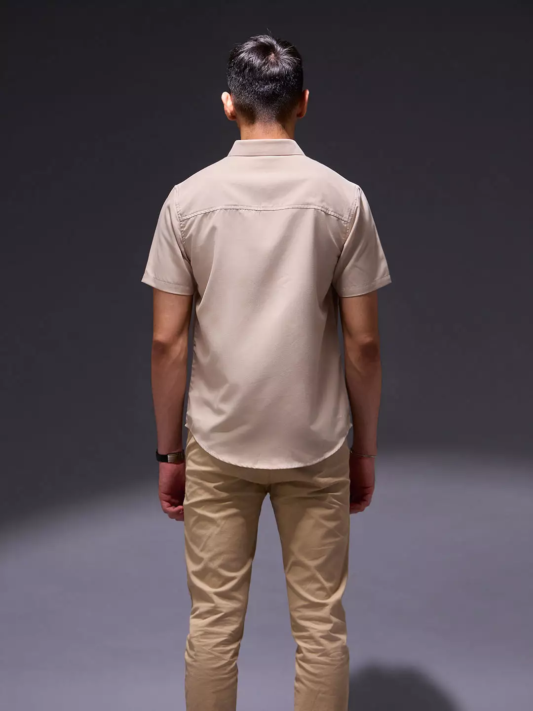 OXCON Easy Shirts Kemeja Tangan Pendek Cream