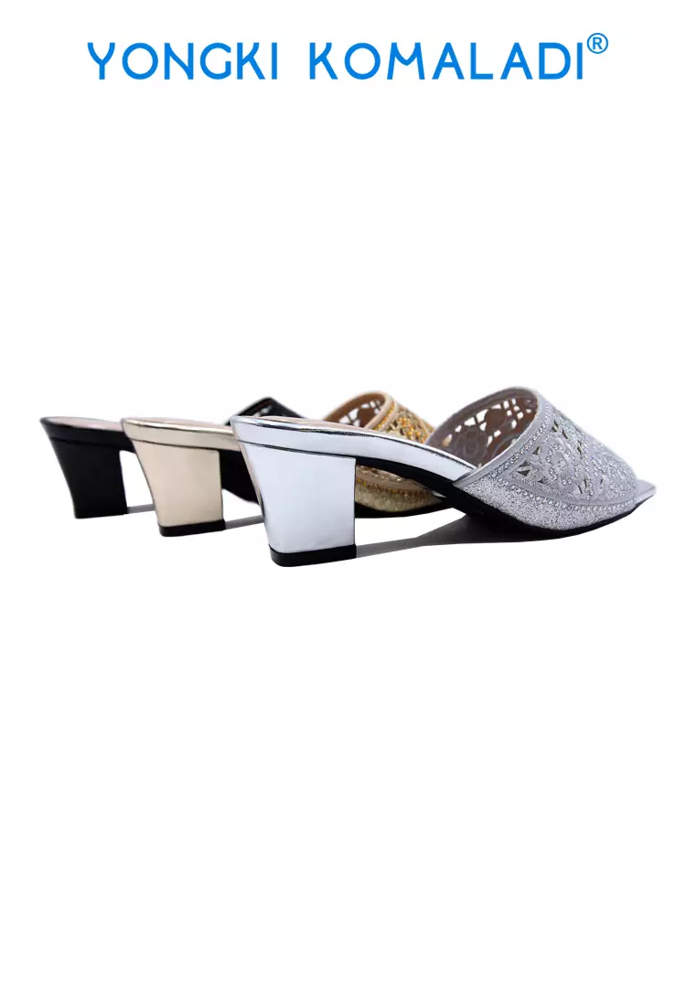 [ ORIGINAL ] HEELS WANITA YONGKI KOMALADI OL-EWH710-25R GOLD