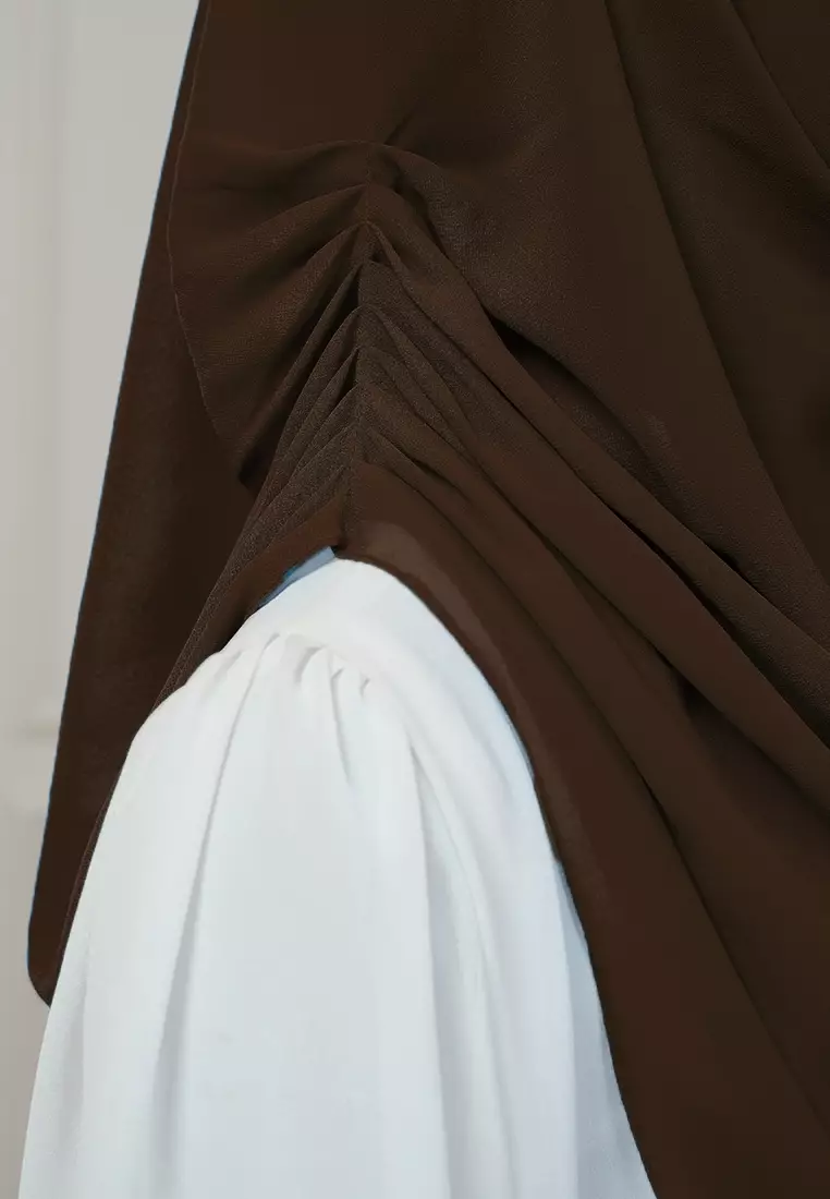 HIJAB INSTAN AURORA - DARK BROWN