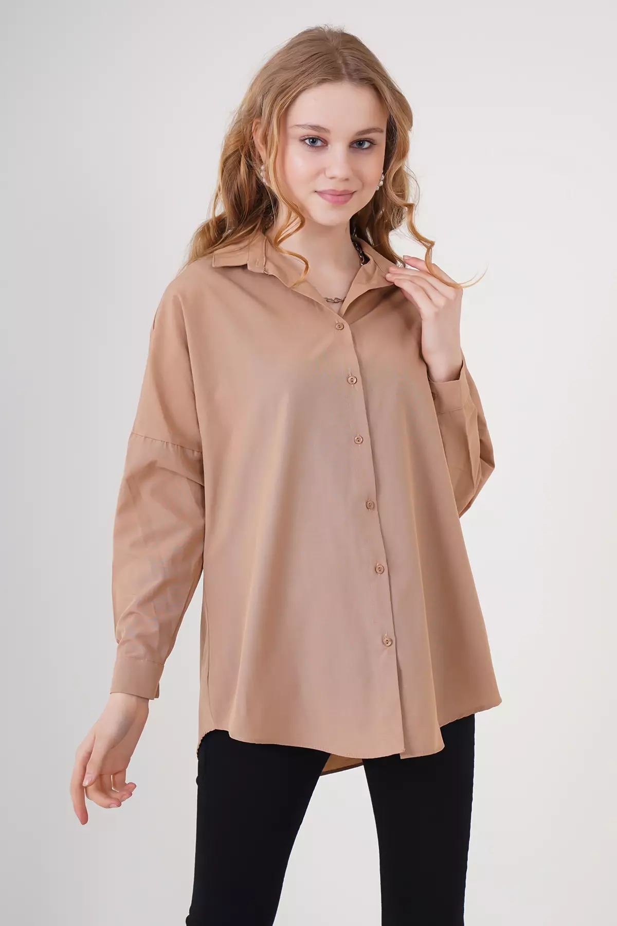 Oversized Long Basic Shirt