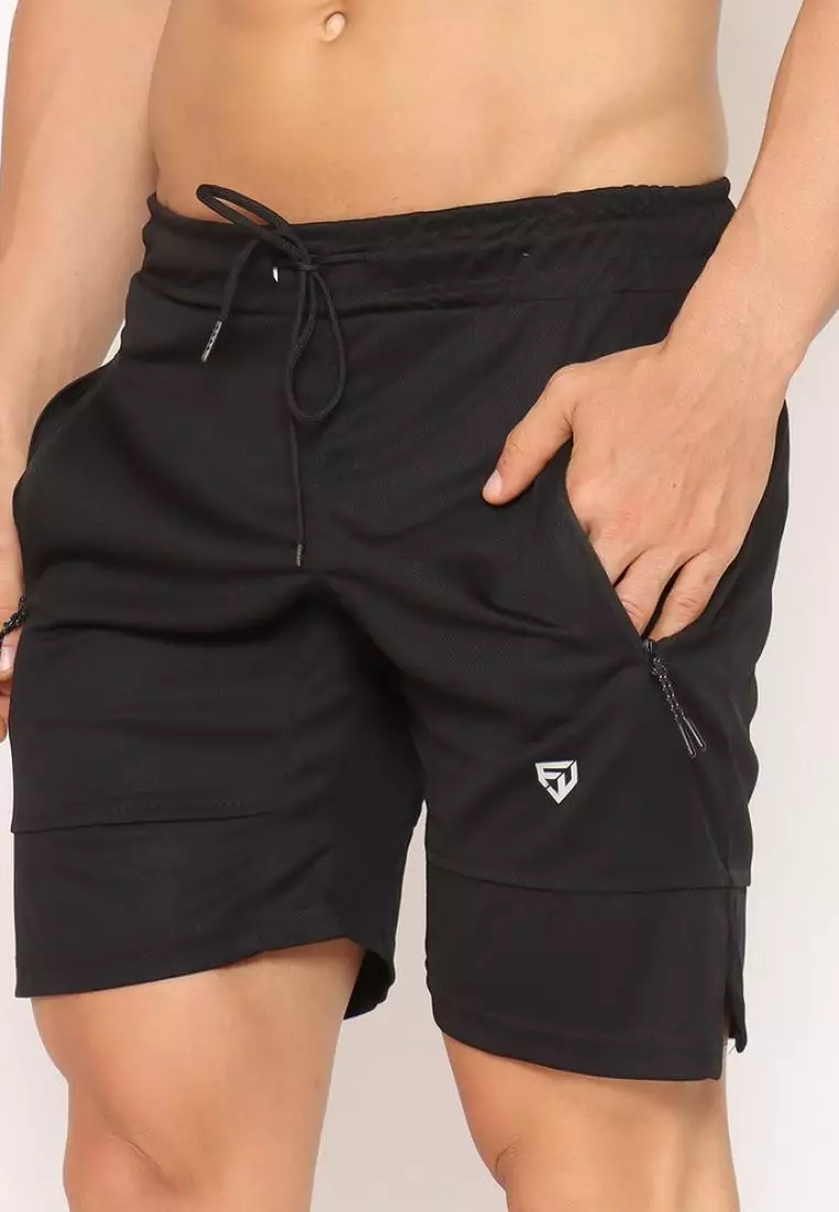 FITWEAR - ETHAN 1 BACK POCKET SHORT PANTS - BLACK